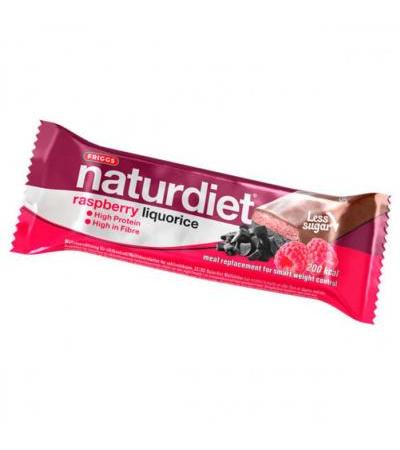 Батончик для похудения с малиной и  лакрицей Naturdiet Raspberry Liquorice 58 гр. х 1 шт. Naturdiet