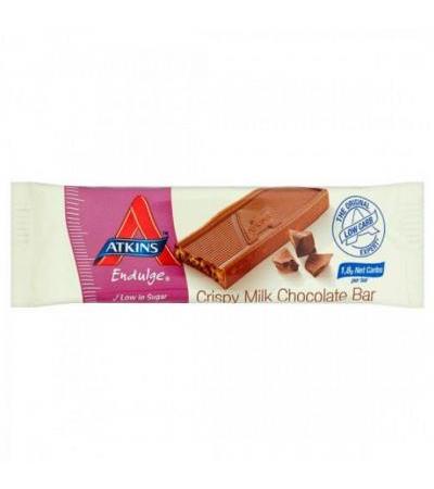 Батончик для похудения шоколад с крипсами Atkins Crispy Milk Chocolate Bar 30 гр 1 шт Atkins