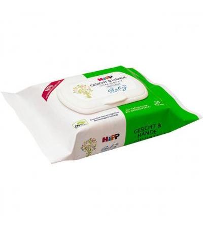 Детские влажные салфетки для лица и рук HiPP Babysanft Gesicht & Hände Tücher 12 X 20 шт Hipp