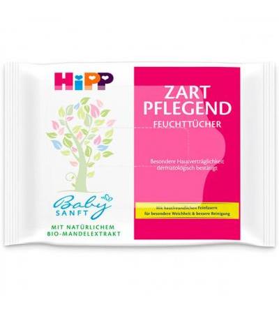 Детские влажные салфетки для путешествий HiPP Babysanft Feucht-Tücher Zart Pflegend Reisepack 10 шт Hipp