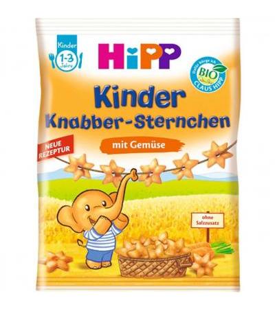 Детское печенье звездочки овощные с 12 месяцев HiPP Knabber Sternchen  mit Gemüse 30 гр Hipp