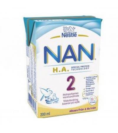 Детское питание NAN HA 2 гипоалергенный готовый 200 мл Nestle