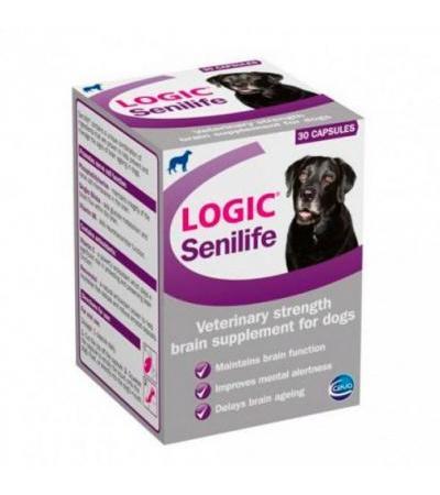 Добавка для поддержания функции мозга у пожилых собак Logic Senilife Dog 30 Capsules (Canine) Ceva