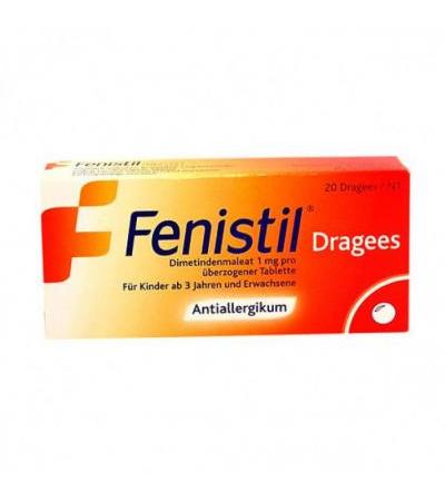Драже для лечения аллергических заболеваний и зуда FENISTIL Dragees 20 шт FENISTIL