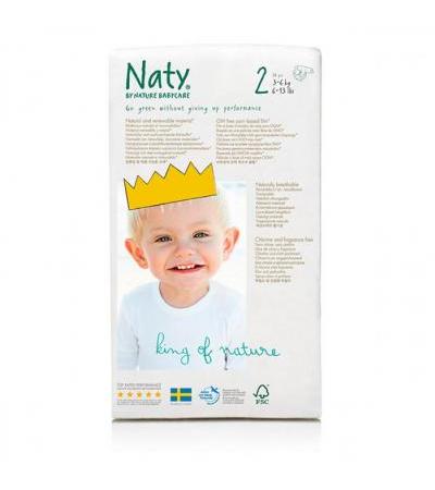 Эко Подгузники By naturale Babycare 2 3-6 кг 34 шт Naty