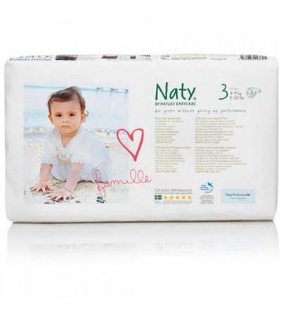 Эко Подгузники By naturale Babycare 3 4-9 кг 52 шт Naty