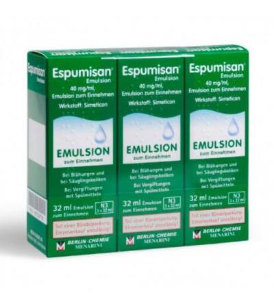 Эмульсия от метеоризма и младенцеских колик ESPUMISAN Emulsion 3 Х 30 мл ESPUMISAN