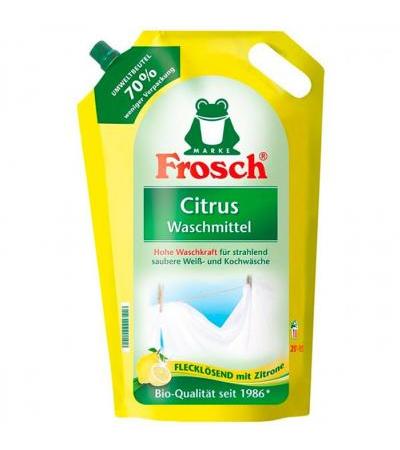 Гель для стирки белья лимонный Frosch Citrus Voll-Waschmittel 1800 мл Frosch
