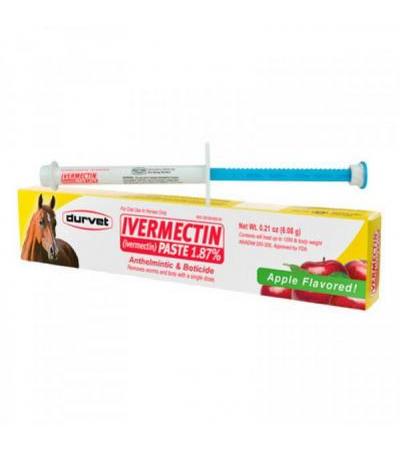 Глистогонное средство для лошадей Ivermectin Paste 1.87% со вкусом яблока 1 шт Durvet
