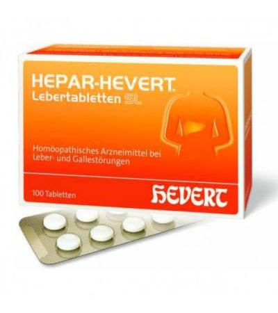 Гомеопатические лекарства для печени и желчных протоков HEPAR HEVERT Lebertabletten SL 100 шт HEVERT