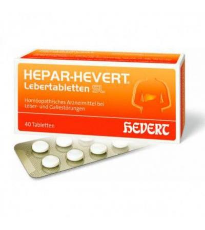 Гомеопатические лекарства для печени и желчных протоков HEPAR HEVERT Lebertabletten SL 40 шт HEVERT