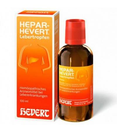 Гомеопатические лекарства для печени и желчных протоков HEPAR HEVERT Lebertropfen 100 мл HEVERT