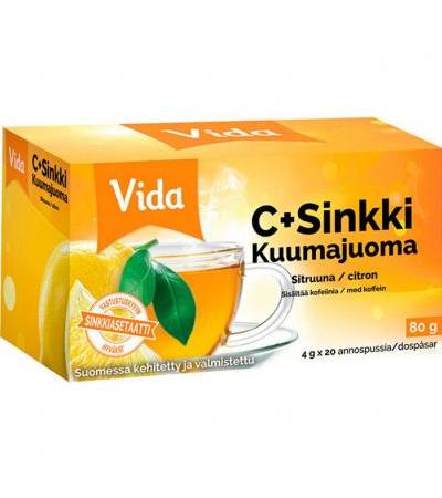 Горячий напиток Vida C + Sinkki kuumajuoma Sitruuna 20 пакетиков Vida