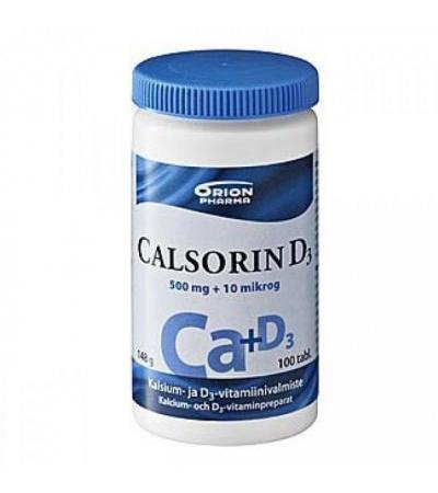 Кальций с витамином Д3 CALSORIN 500 мг + D3 10 мкг 100 таблеток CALSORIN