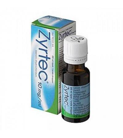 Капли от аллергии ZYRTEC 10 MG/ML TIPAT 20 мл UCB
