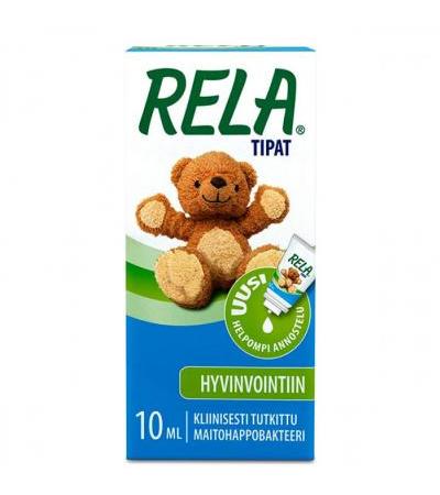 Капли с молочно кислыми бактериями для детей Reladrops (зеленый) 10 мл Rela