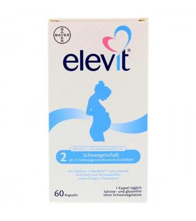 Капсулы для беременных с 13 недели ELEVIT 2 Schwangerschaft Weichkapseln 60 шт Bayer