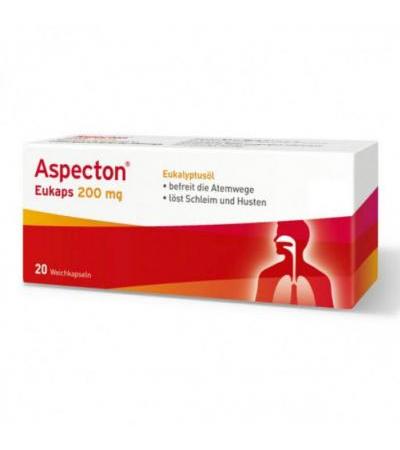 Капсулы от простуды дыхательных путей ASPECTON Eukaps 200 mg Weichkapseln 20 шт Aspecton