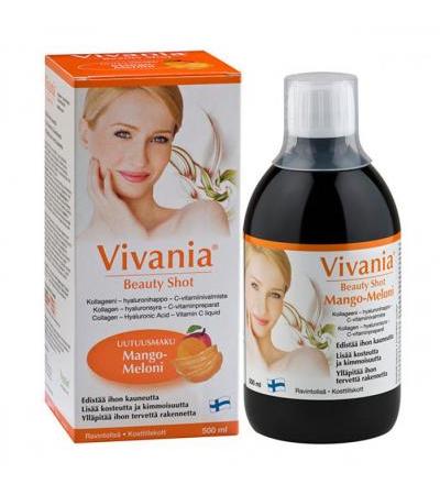 Коллаген Vivania Beauty Shot Mango-Meloni 500 мл Hankintatukku