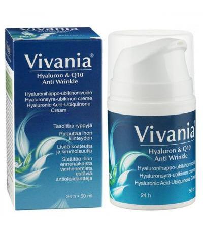 Крем с гиалуроновой кислотой Vivania Hyaluron & Q10 Anti Wrinkle 50 мл Hankintatukku