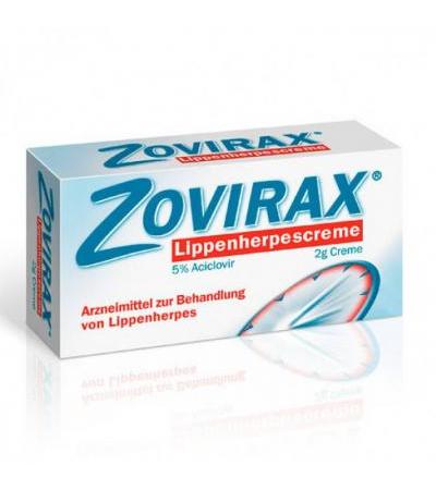 Крем в тубе от герпеса ZOVIRAX Lippenherpes Creme 2 гр GSK