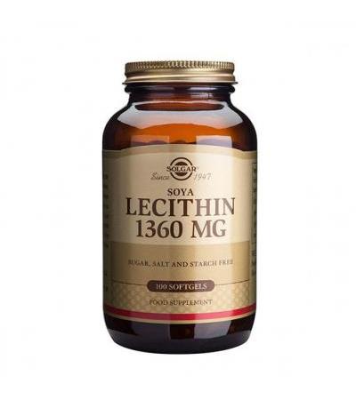 Лецитин Lecithin 1360 мг 100 капсул Solgar