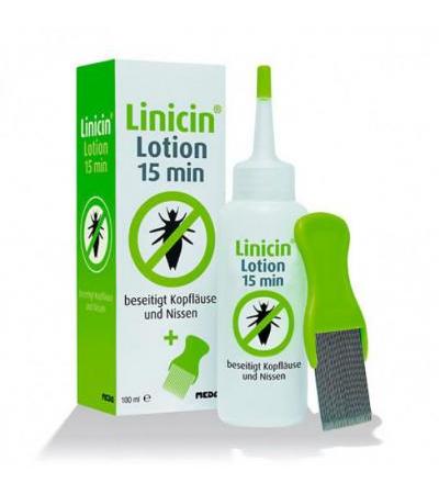 Лосьон + гребень для удаления вшей и гнид Linicin Lotion 100 мл LINICIN