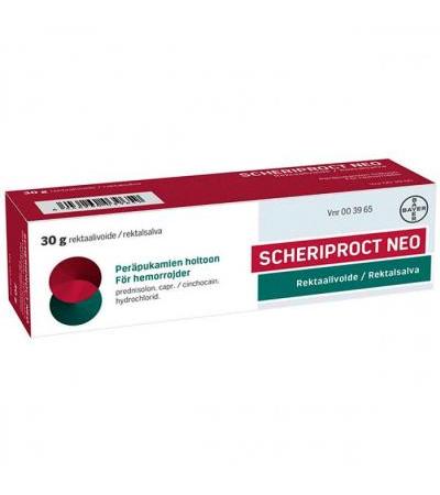 Мазь от гемороя SCHERIPROCT NEO 1,5/5 MG/G REKTAALIVOIDE 30 гр Bayer