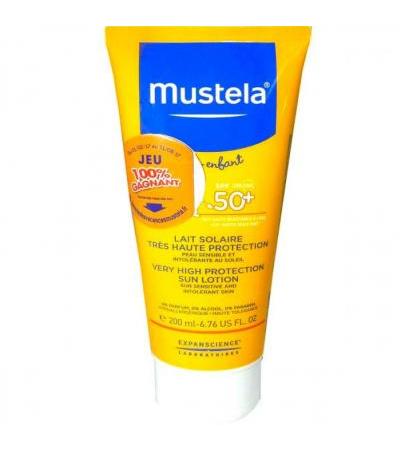 Молочко от солнца для младенцев MUSTELA LAIT SOLAIRE BEBE-ENFANT SPF50+ 200 мл MUSTELA