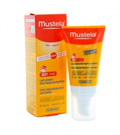 Молочко от солнца для младенцев MUSTELA LAIT SOLAIRE ENFANT SPF50 40 мл MUSTELA