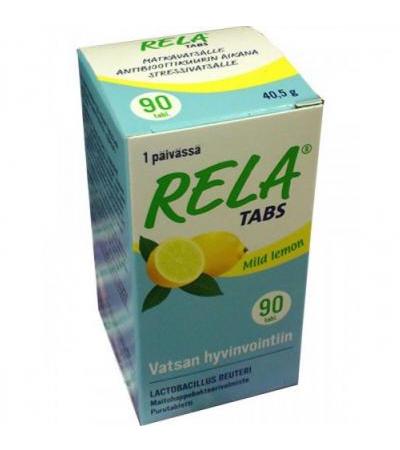 Mолочно-кислые бактерии со вкусом лимона Rela Tabs (жевательные таблетки) 90 таблеток Rela