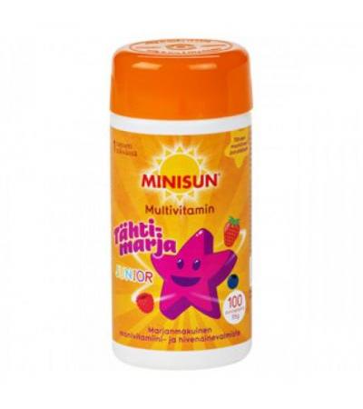 Мультивитаминный комплек с ягодами для детей Minisun JUNIOR 100 шт