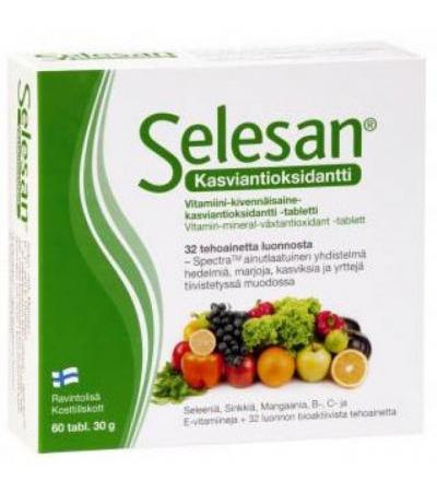 Мультивитаминный комплекс SELESAN Kasviantioksidantti 60 таблеток Hankintatukku