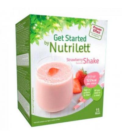 Напиток для похудения клубничный STRAWBERRY SHAKE - MANSIKKA 15 х 33 гр. Nutrilett