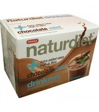 Напиток для похудения шоколадный с мятой DrinkMix Friggs Shake Chocolate Mint 12 х 33 гр. Naturdiet