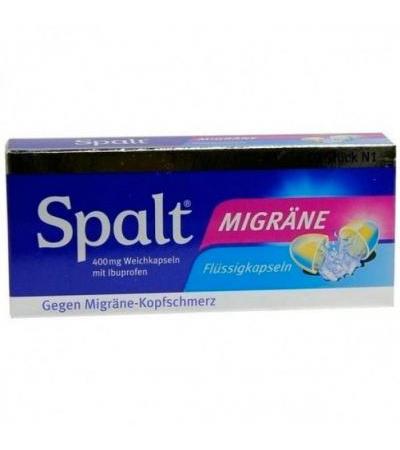 Обезболивающие капсулы от мигрени SPALT Migräne Weichkapseln 10 шт Spalt