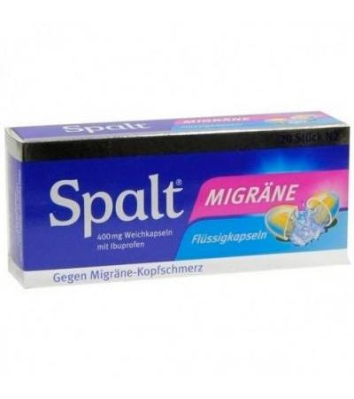 Обезболивающие капсулы от мигрени SPALT Migräne Weichkapseln 20 шт Spalt