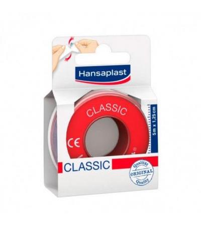 Пластырь классический для фиксации повязок HANSAPLAST Fixierpfl.Classic 1,25 cm x 5 m HANSAPLAST