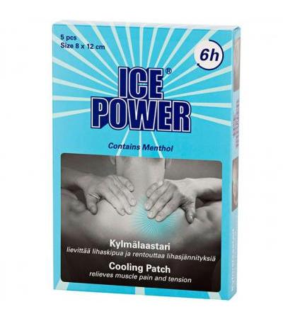 Пластырь от боли охлаждающий ICE POWER KYLMÄLAASTARI 5 шт ICE Power