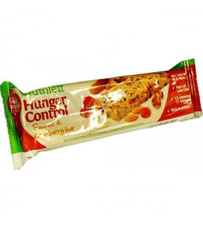 Плитки для похудения с арахисом и клюквой Hunger Control Peanut & Cranberry bar 60 гр. х 1 шт. Nutrilett
