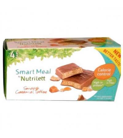 Плитки для похудения с ириской и карамелью Caramel Toffee Bars 60 гр. х 4 шт. Nutrilett