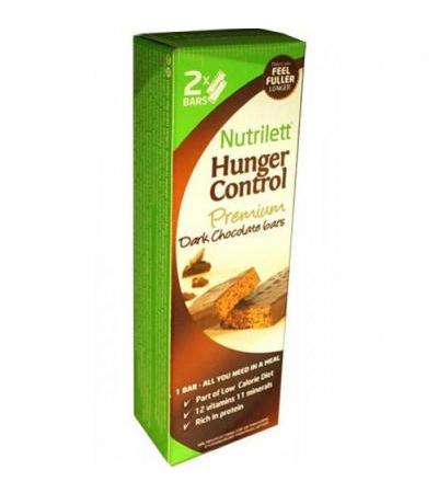 Плитки для похудения с темным шоколадом Hunger Control Premium Dark Chocolate Bars 60 гр. х 4 шт. Nutrilett