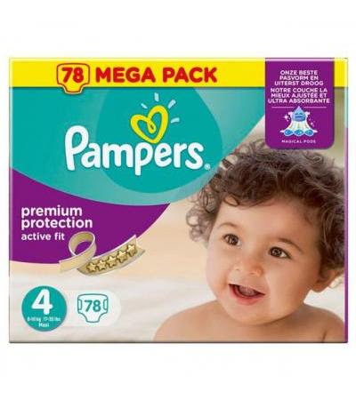 Подгузники Active Fit 4 Mega Pack 7-18 кг 78 шт Pampers