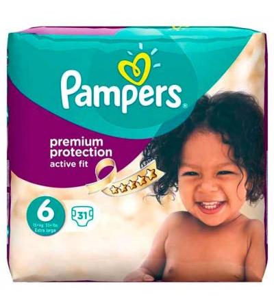 Подгузники Active Fit 6 15+ кг 31 шт Pampers