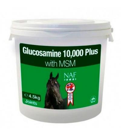Подкормка для поддержания здоровых суставов лошади NAF Glucosamine 10,000 Plus MSM 4,5 кг NAF