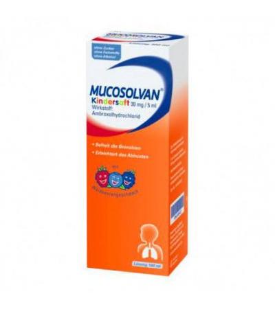 Препарат  для детей лазолван от кашля MUCOSOLVAN Kindersaft 30 mg/5 ml 100 мл MUCOSOLVAN