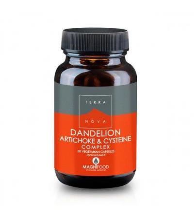 Препарат для здоровья печени DANDELION ARTICHOKE & CYSTEINE COMPLEX 50 капсул Terra Nova