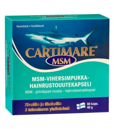 Препарат для здоровья суставов и хрящей Cartimare MSM 80 капсул Hankintatukku
