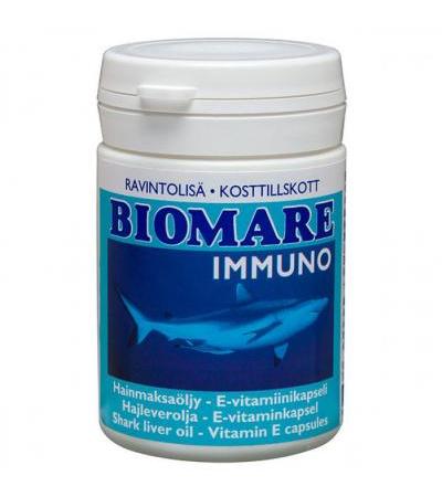 Препарат из масла печени акулы Biomare Immuno 100 капсул Hankintatukku
