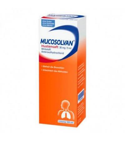Препарат лазолван от кашля MUCOSOLVAN Saft 30 mg/5 ml 100 мл MUCOSOLVAN
